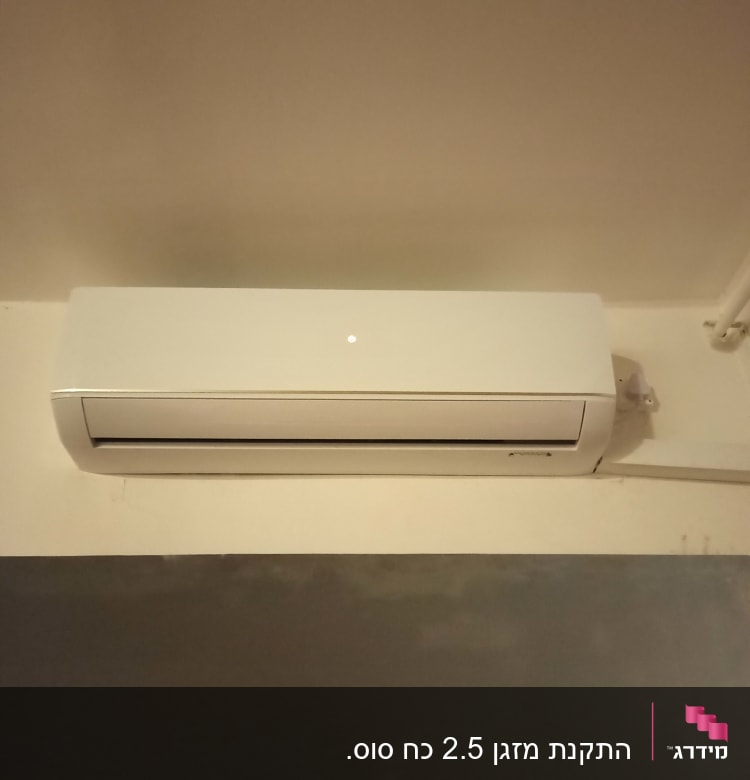 יחידת מיזוג אוויר מותקנת על קיר פנימי